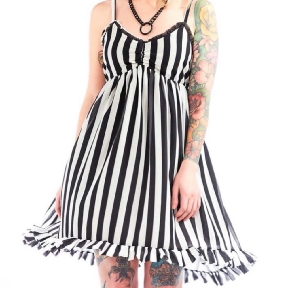Sourpuss Striped Hi-Lo Dolly Dress (EUC - worn once!)
